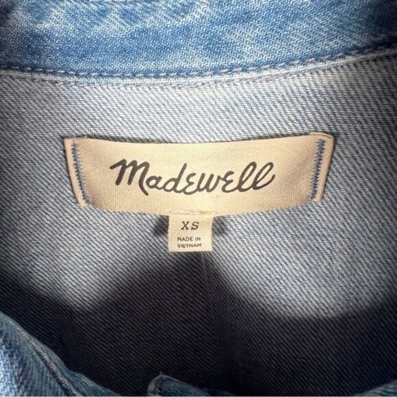 NWT MADEWELL Crop Jean Jacket in Dursett Wash with Pockets 100% Cotton‎ NJ735 XS - Picture 7 of 16